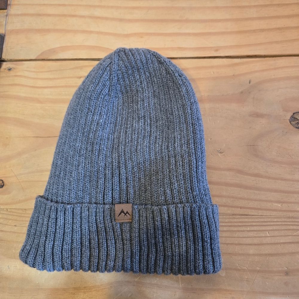 George Gray Ribbed Knit Beanie